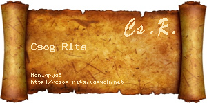 Csog Rita névjegykártya