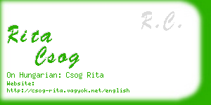 rita csog business card